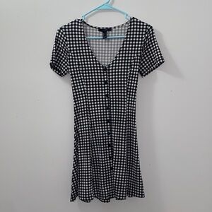 Forever 21 Black and White Gingham Mini Dress